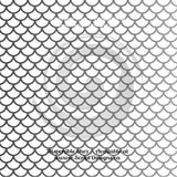 Mermaid Multi Colour White Scales Large - Patterned Adhesive Vinyl (12 Different designs available)