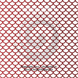 Mermaid Multi Colour White Scales Large - Patterned Adhesive Vinyl (12 Different designs available)