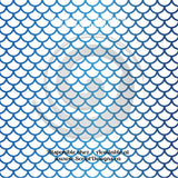 Mermaid Multi Colour White Scales Large - Patterned Adhesive Vinyl (12 Different designs available)