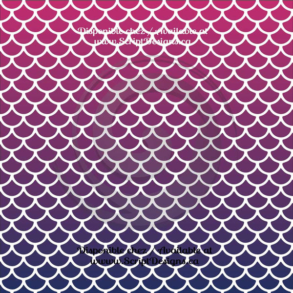Écailles de sirène multicolores HTV solide à grands motifs (12 modèles différents disponibles)