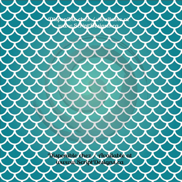 Mermaid Multi Colour Solid Large - Patterned Adhesive Vinyl (12 Designs)