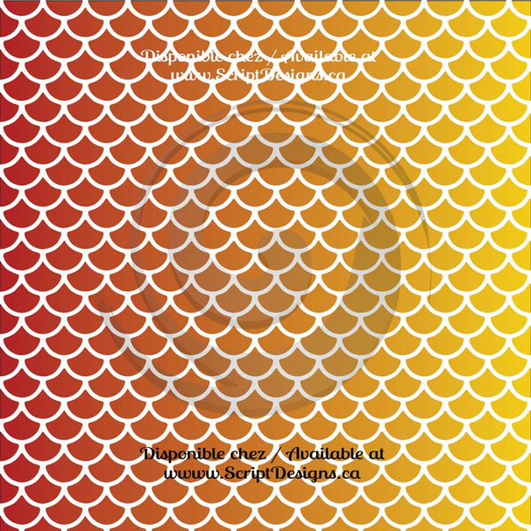 Écailles de sirène multicolores HTV solide à grands motifs (12 modèles différents disponibles)