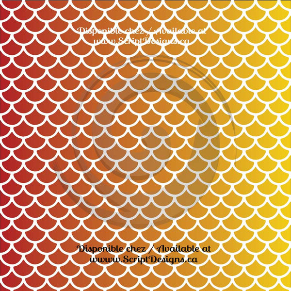 Mermaid Multi Colour Solid Large - Patterned Adhesive Vinyl (12 Designs)