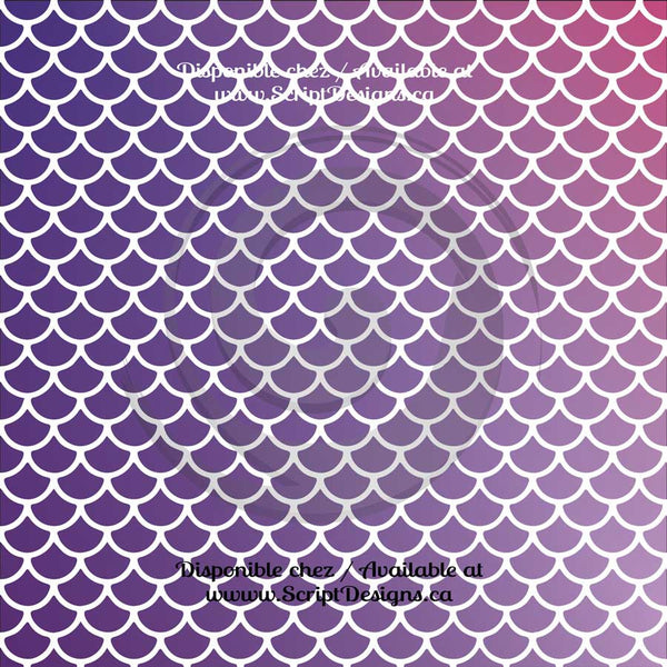 Écailles de sirène multicolores HTV solide à grands motifs (12 modèles différents disponibles)