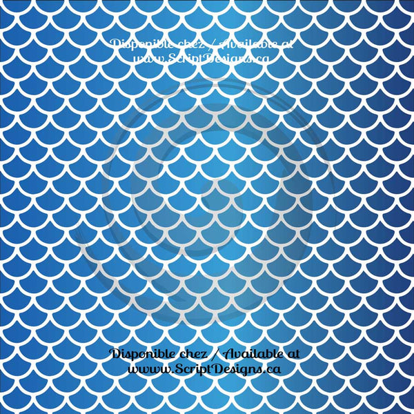 Mermaid Multi Colour Solid Large - Patterned Adhesive Vinyl (12 Designs)