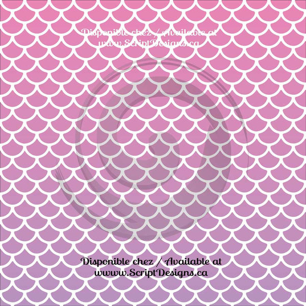 Mermaid Multi Colour Solid Large - Patterned Adhesive Vinyl (12 Designs)