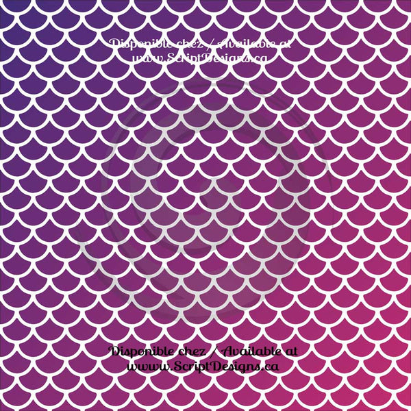 Écailles de sirène multicolores HTV solide à grands motifs (12 modèles différents disponibles)