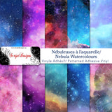 Nebula Watercolour - Patterned Adhesive Vinyl (10 Different designs available)