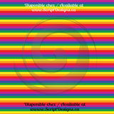 Rainbow Stripes - HTV à motifs (5 largeurs de rayures différentes disponibles)