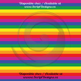 Rainbow Stripes - HTV à motifs (5 largeurs de rayures différentes disponibles)