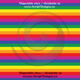 Rainbow Stripes - Patterned HTV (5 Different stripe widths available)