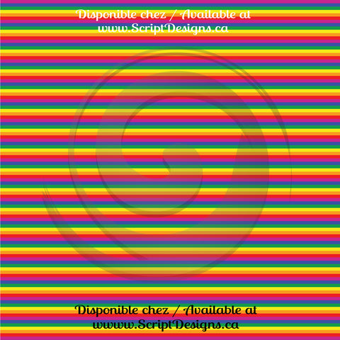 Rainbow Stripes - Patterned HTV (5 Different stripe widths available)