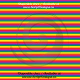 Rainbow Stripes - HTV à motifs (5 largeurs de rayures différentes disponibles)