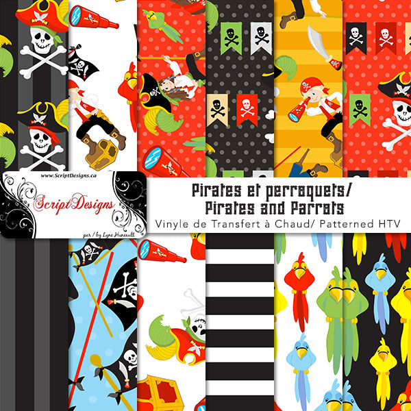Pirate - Patterned HTV (12 Different designs available)