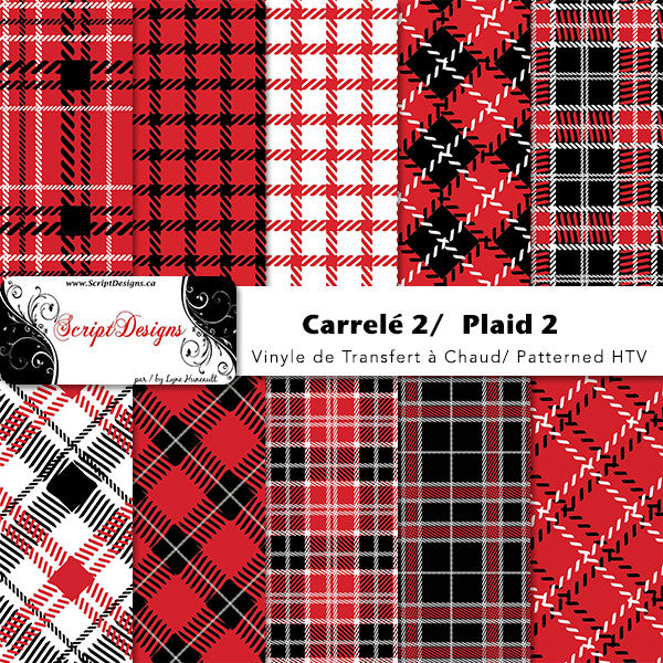 Plaid (Series 2) - Patterned HTV (10 Different designs available)