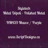 Vinyle adhésif permanent en métal poli Styletech