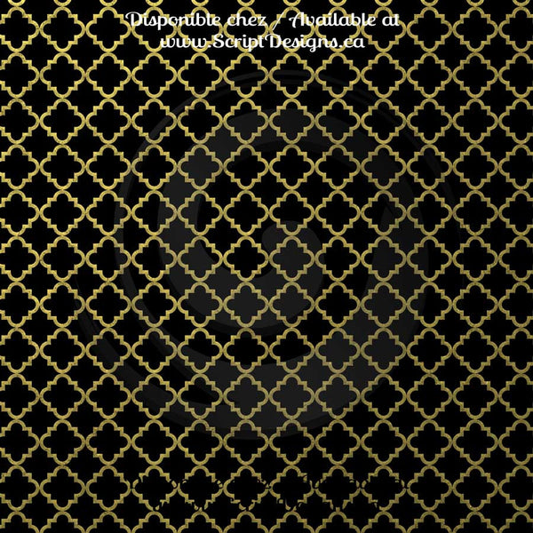 Black and Gold - Patterned HTV (12 Different designs available)