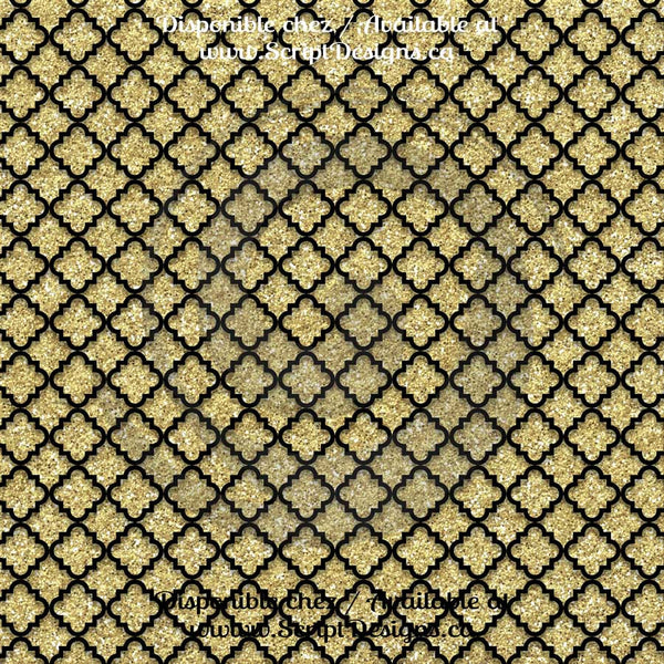 Black and Gold - Patterned Adhesive Vinyl (12 Different designs available)