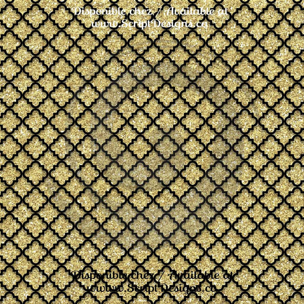 Black and Gold - Patterned HTV (12 Different designs available)