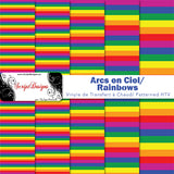 Rainbow Stripes - HTV à motifs (5 largeurs de rayures différentes disponibles)