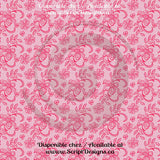 Red Floral - Patterned Adhesive Vinyl (12 Different designs available)