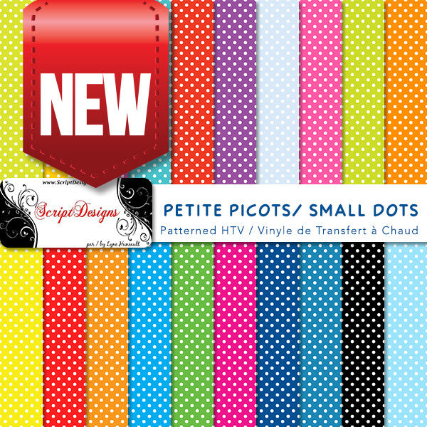 Dots Small - HTV à motifs (20 couleurs différentes disponibles)