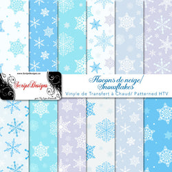 Snowflakes - Patterned Adhesive Vinyl (12 Different designs available)