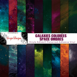 Space Ombre - Patterned Adhesive Vinyl (18 Different designs available)