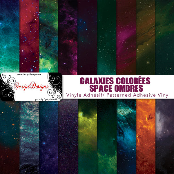 Space Ombre - Patterned Adhesive Vinyl (18 Different designs available)