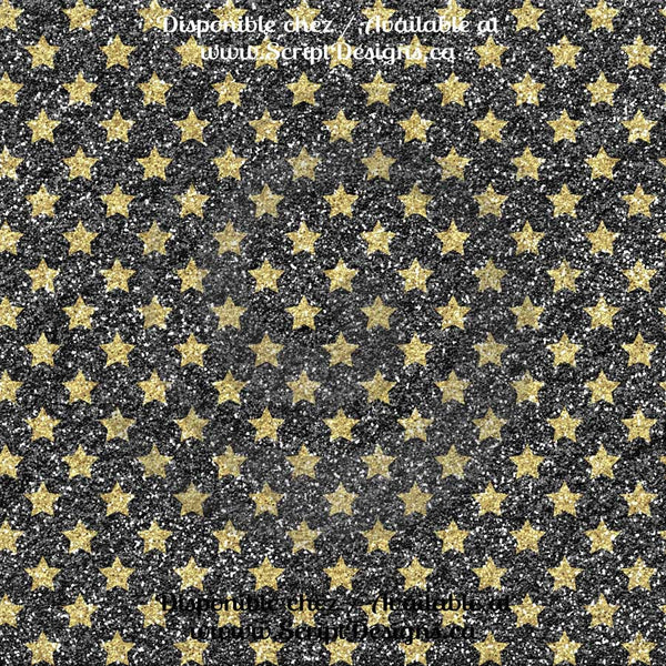 Black and Gold - Patterned Adhesive Vinyl (12 Different designs available)