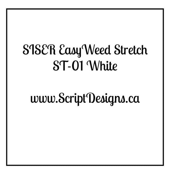 ST01 White - Siser EasyWeed Stretch HTV (New EcoStretch)