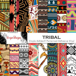 Tribal - Patterned Adhesive Vinyl (16 Different designs available)