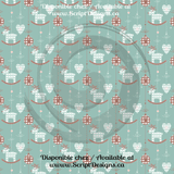 White Christmas (naive style) - Patterned Adhesive Vinyl  (12 Designs) - ScriptDesigns - 3