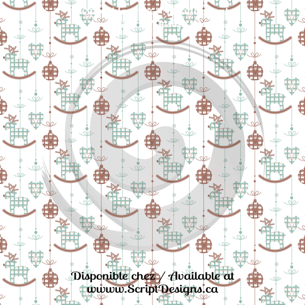 White Christmas (Naive) - Patterned HTV (12 Designs) - ScriptDesigns - 4