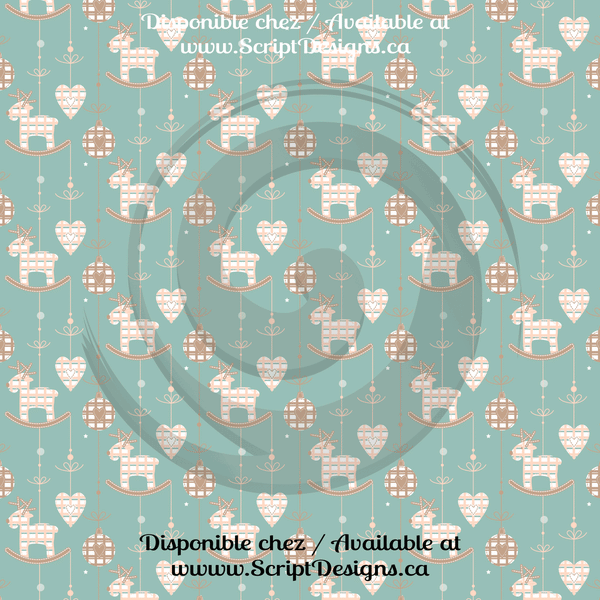 White Christmas (Naive) - Patterned HTV (12 Designs) - ScriptDesigns - 9