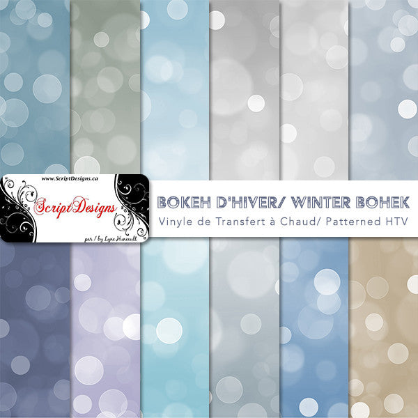 Winter Bokeh - Patterned HTV (12 Different designs available)