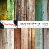 Textured Wood - Patterned HTV (16 Different designs available)
